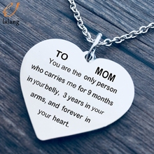 Ожерелье с надписью «To My Mom», подарок на день матери, цепочка для ключицы, кулон в виде сердца, ожерелье, ювелирные изделия для женщин, лучший подарок для мамы 2024 - купить недорого