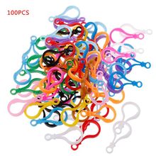 100pcs Plastic Colorful Lamp Shape Buckle Snap Hook Lobster Clasp DIY Needlework Luggage Sewing Handmade Bag Purse Toy 2024 - buy cheap