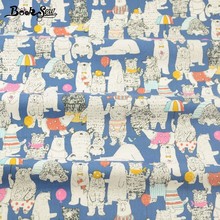 Booksew 100% Cotton Twill Fabric Lovely Bears Design Home Textile Sewing Bedding Quilt Cloth Crafts Patchwork Scrapbooking 2024 - compra barato