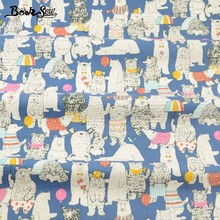 Booksew 100% Cotton Twill Fabric Lovely Bears Design Home Textile Sewing Bedding Quilt Cloth Crafts Patchwork Scrapbooking 2024 - buy cheap