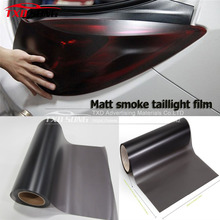 Free Shipping 2 Roll/Lots Matte Black Smoked Headlight Film Tint Taillight / Motorbike Rear Lamp Tinting Film Foil 0.3x9m/Roll 2024 - buy cheap