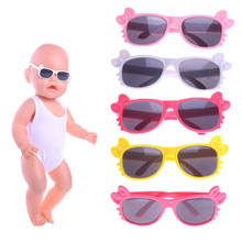 Солнцезащитные очки Luckdoll в различной оправе для кошек идеально подходят для 18-дюймовых американских кукол размером 43 см, аксессуары для одежды, праздничный подарок для детей 2024 - купить недорого