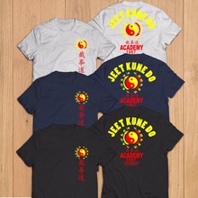 Camiseta de algodón 100% Jeet Kune Do Academy, camiseta de artes marciales de Bruce Lee, Kung Fu Wing Chun, S-3XL, 2019 2024 - compra barato