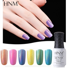 HNM-esmalte de uñas holográfico, colores del arcoíris, superbrillante, brillante, para manicura con capa superior metálica 2024 - compra barato