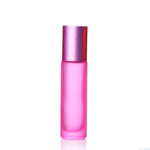 20PCS 10ml Portable Frosted Pink Glass Roller Essential Oil Perfume Bottles Mist Container Travel Refillable Rollerball Bottle 2024 - buy cheap