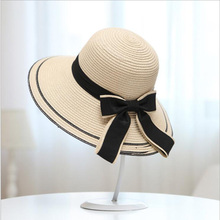 Chapéu de sol feminino, chapéu de palha estilo panamá, aba larga, chapéu de praia, pai-filho, 2019 2024 - compre barato
