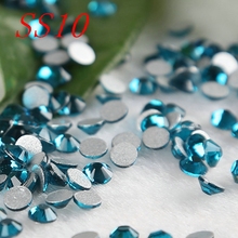 1440 Uds SS10 azul cristal máquina de Zircón perro Strass Chaton NO CALIENTE arreglar diamantes de imitación 2024 - compra barato