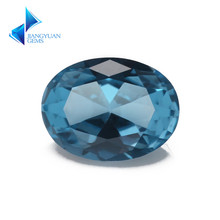 Size 3x5~10x12mm Oval Shape 120# Blue Stone Brilliant Cut Synthetic Spinel Blue Stone For Jewelry 2024 - buy cheap