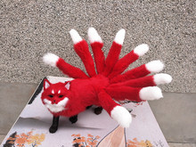 new creative simulation red fox model plastic&fur hot red nine-tails fox doll gift 35x23cm a166 2024 - buy cheap