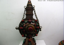 Song voge-botella de rapé, Gema S0599, con incrustaciones de cobre rojo tibetano, coral rojo Turquesa 2024 - compra barato