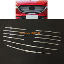 For Mazda Cx8 Cx-8 2017 2018 2019 2020 2021 Car Body Cover Abs Chrome Racing Engine Trim Front Up Grid Grill Grille Hoods Part 2024 - buy cheap