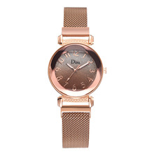 Women's Fashion Luxury Stainless Steel Magnetic Buckle Strap Watches Geometric Surface digital Dial Female Quartz Watch 2024 - buy cheap