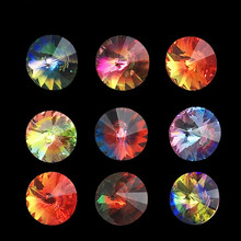 Новые цветные турмалиновые хрустальные бусины Rivoli, Необычные камни K9, круглые бусины 12 14 мм, качественные ювелирные изделия 2024 - купить недорого