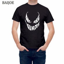 Camisetas de algodón de manga corta para hombre, camiseta negra de Venom, camisetas de películas de Anime de alta calidad, camisetas de verano, 2019 2024 - compra barato