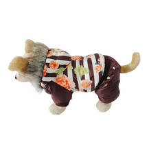 Стильное хлопковое зимнее пальто для собак с цветочным принтом, Бесплатная доставка от CPAM, одежда для собак 2024 - купить недорого