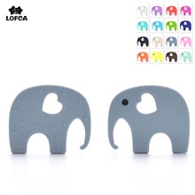 Silicone elefante mordedor 1pc macio bebê dentição pingente colar mastigar brinquedos contas de silicone bebê alta qualidade silicone jóias 2024 - compre barato