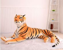 Tigre de felpa de juguete grande, muñeco de tigre de la vida real de peluche, regalo de 110cm 2024 - compra barato