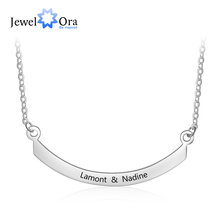 Semi-Arc Shape Personalized Gift Engrave Name Necklace Stainless Steel Necklaces & Pendants for Women (JewelOra NE103170) 2024 - buy cheap