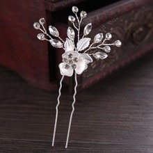 2PCS Handmade Accessories Vintage Leaf Flower Hair Sticks Wedding Hair Pins Bridal Crystal Hair Clip Headpiece ML 2024 - buy cheap