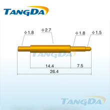 Tangda pogo контактный разъем DHL/EMS D2.7 * 26,4 мм 3A Контактное пружинное игольчатое устройство тестовый зонд сварка 2024 - купить недорого