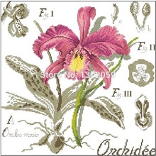 Available Shadow Series Orchid Flower Needlework Embroidery Package Cross Stitch Kit Factory Sale 18CT/16CT/14CT/11CT/9CT 2024 - buy cheap