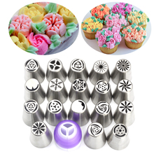 19PCS/set Stainless Steel Russian Icing Piping Nozzles Ring Cream Cake Cookies Mold decoration Tips Fondant Cake Decorating Tool 2024 - buy cheap