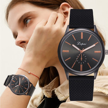 LVPAI Women Dress Watches Rose Gold Mesh Fashion Ladies Wristwatch Creative Quartz Clock Cheap Luxury Watches 533 2024 - buy cheap
