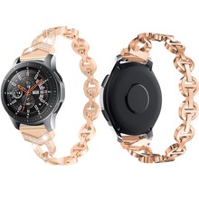 Pulseira de relógio de 20mm 22mm, pulseira de diamante e glitter, aço para samsung galaxy watch 3 45mm/41mm/46mm/42mm para huawei gt 2 1 2024 - compre barato