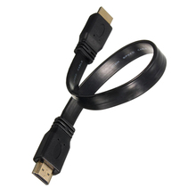 Короткий HDMI штекер плоский кабель Шнур Full HD для аудио видео HDTV TV PS3 2024 - купить недорого