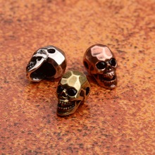 Amader Charms Skull Skeleton Head Copper Beads For Jewelry Women Making Handmade Micro Pave Cubic Zirconia Beads BD501 2024 - buy cheap