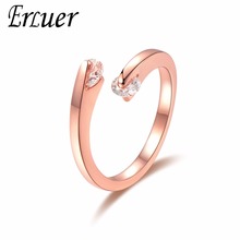 ERLUER Fashion Women Ring Charm Adjustable Rotatable Rose Gold Wedding Rings for Female Party Jewelry Friendship Valentine Gifts 2024 - buy cheap