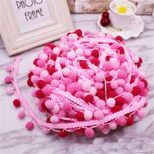 Lace Fabric Sewing Accessories Pompom Trim Pom Pom Decoration Tassel Ball Fringe Ribbon DIY Craft Accessories Material Apparel 2024 - buy cheap