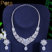 Pera, роскошный фирменный дизайн, большие массивные длинные Висячие Подвески, ожерелье и серьги, набор для свадебной вечеринки, ювелирные изделия J015 2024 - купить недорого