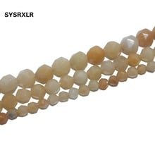 Wholesale Faceted Natural Stone Yellow Aventurine Beads Round Spacer Beads For Jewelry Making Diy Bracelet Necklace 6/8/10 MM 2024 - buy cheap