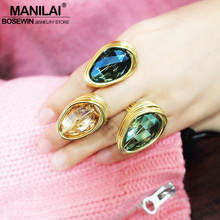 MANILAI роскошные бриллиантовые женские свадебные ювелирные изделия ручной работы из металлической проволоки массивные кольца для пальцев аксессуары для вечеринок 2024 - купить недорого
