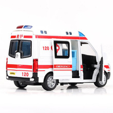 Vehículo móvil de aleación de Metal para niños, vehículo de tracción para emergencias, Hospital, autobús, escala 1:36, 14,5 CM 2024 - compra barato