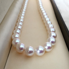 Eternal  Women GiftSterling real Japan Akoya natural seawater pearl round round flawless flawless 9-10M 2024 - купить недорого