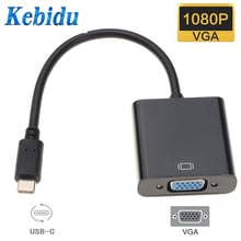 Кабель-преобразователь Kebidu с Type C на VGA USB 3,1, аудиокабель для передачи данных, переходник «штырь-гнездо», двусторонний для Macbook, новинка, оптовая продажа 2024 - купить недорого