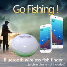 Inventor de peixes portátil bluetooth sem fio eco sonar sonar sensor profundidade fishfinder para o lago pesca do mar ios & android 2024 - compre barato