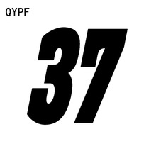 QYPF 15.3CM*14.8CM Personality Number 37 Vinyl Car-styling Car Sticker Decoration Decal Accessories C15-0595 2024 - buy cheap