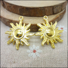 50 pcs Charms Sun Pendant  Gold plated  Zinc Alloy Fit Bracelet Necklace DIY Metal Jewelry Findings 2024 - buy cheap