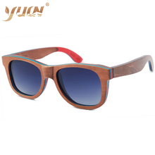 Classic Polarized sunglasses brand designer skateboard frame wooden glasses lens Eyewear For Man Woman oculos gafas 2024 - buy cheap