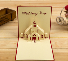 Cartões de felicitações para festa de casamento, cartões ocos feitos à mão para igreja original kirigami 3d pop up com 10 peças 2024 - compre barato