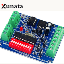 DC5V-24V RGBW DMX декодер, контроллер светильник светодиодной ленты, простая 4-канальная Плата декодера DMX512, легкое управление DMX, бесплатная доставка 2024 - купить недорого