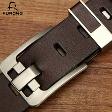 Leisure Men Belt Full-grain Leather Belt 100% Genuine Cow Leather With Pin Buckle Male Full-grain Leather Waist Belt 2024 - buy cheap