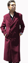 Red Wine (Burgundy) Warm Winter Jacket Coat and Long Men's Suit Blazer ONLY ONE LAYER 2024 - buy cheap