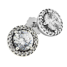Earring Classic Elegance Stud Earrings Sterling-Silver-Jewelry 100%  for Women Luminous Brincos Oorbellen Pendientes 2024 - buy cheap