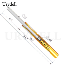 100 pces P02-J1 diâmetro 0.50mm comprimento do pino do pogo das pontas de prova do teste da mola 24.7mm (140g) 2024 - compre barato