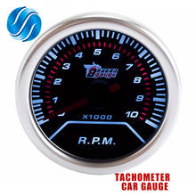DRAGON GAUGE Tachometer Car Gauge 2" 52mm 0~10000 RPM TACHO Mechanical Meter Black Dial Face Silver Bezel 12V 2024 - buy cheap