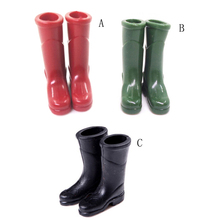 1Pairs 1/12 Scale Dollhouse Miniature Rubber Rain Boots Dolls Accessories Home Garden Yard Decoration Red Blue Black 2024 - buy cheap